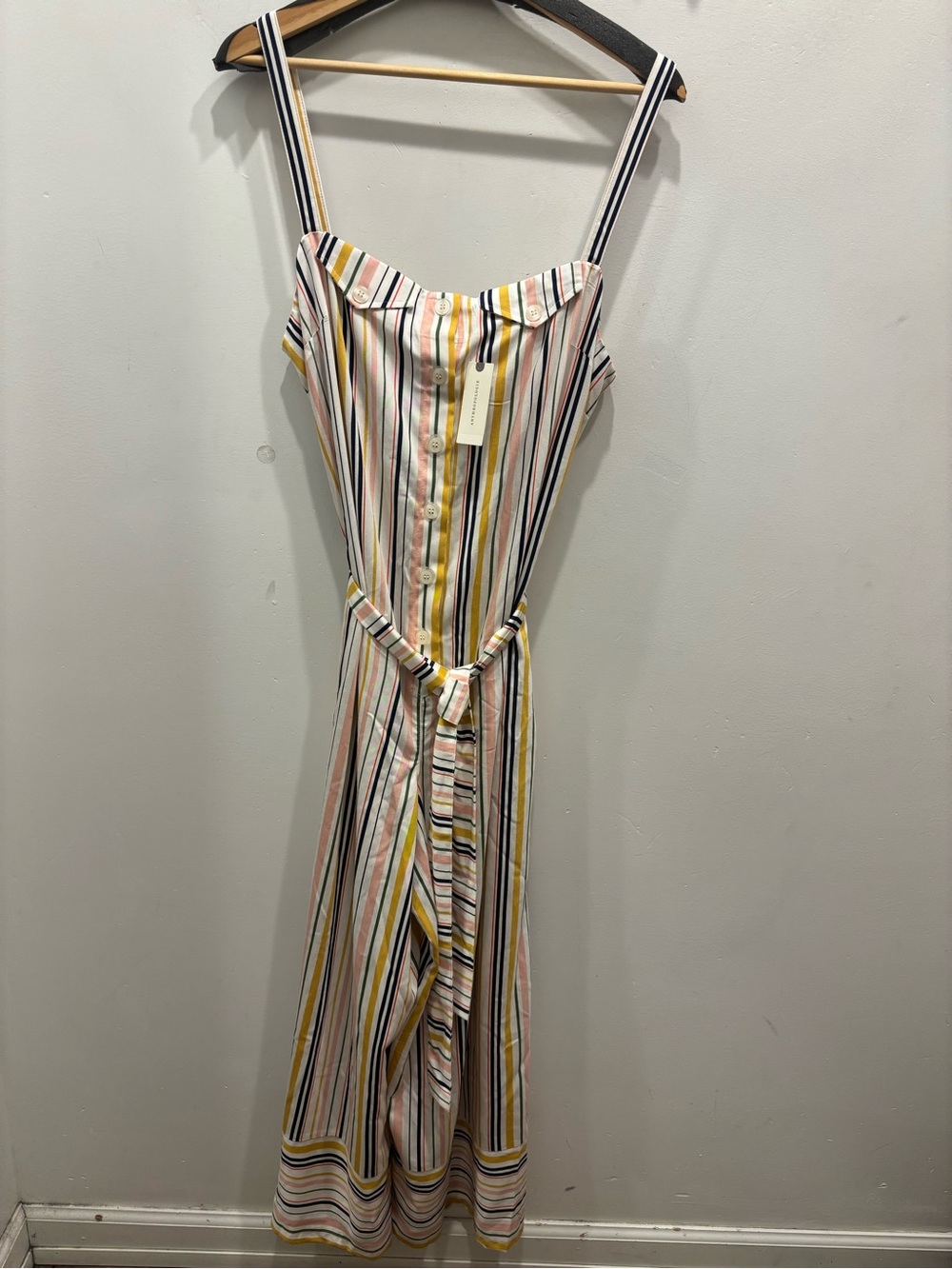 Maeve Multicolor Vertical Stripe Sleeveless Jumpsuit